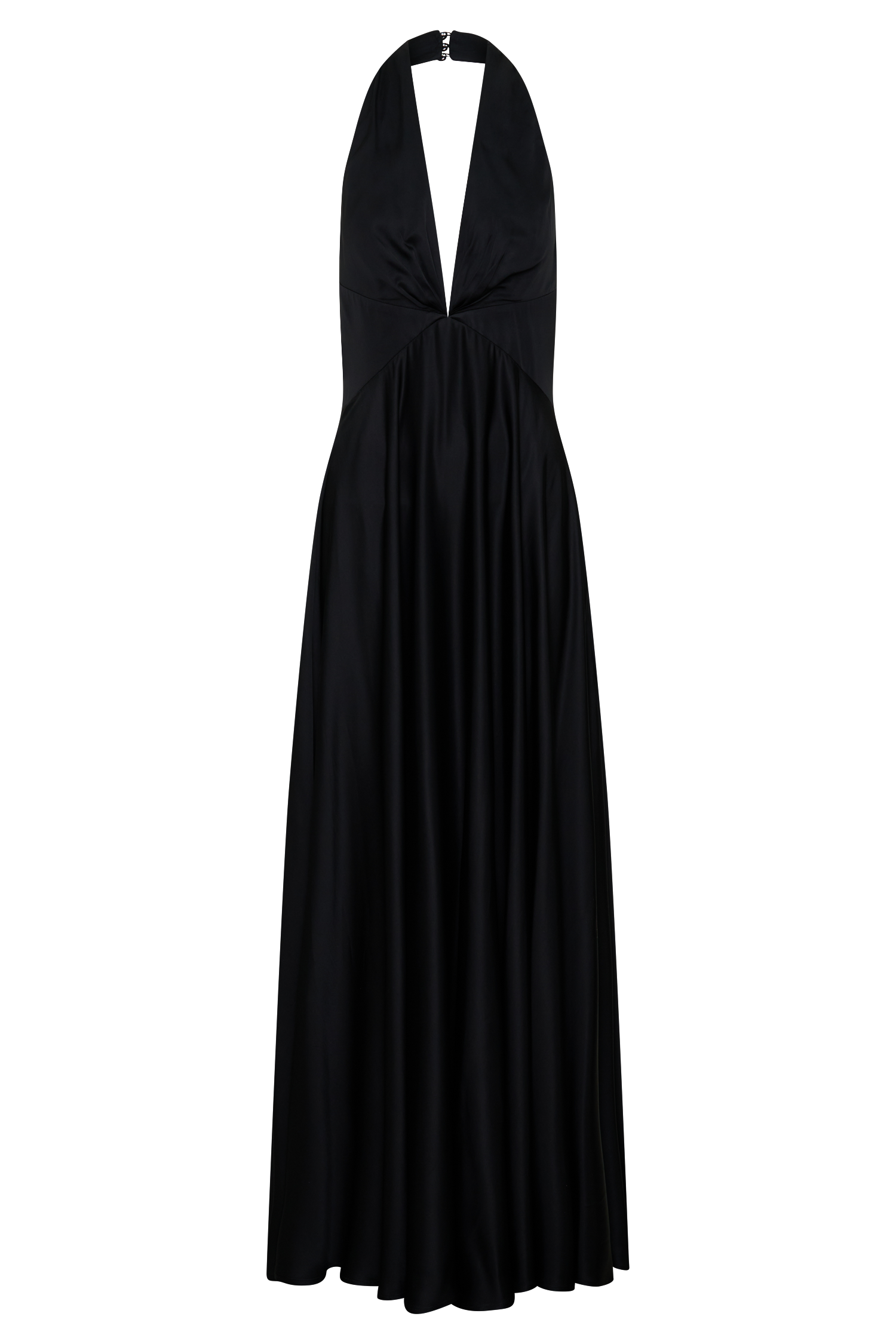 Rebecca Halter Buttoned Maxi Dress - Black - Image 9