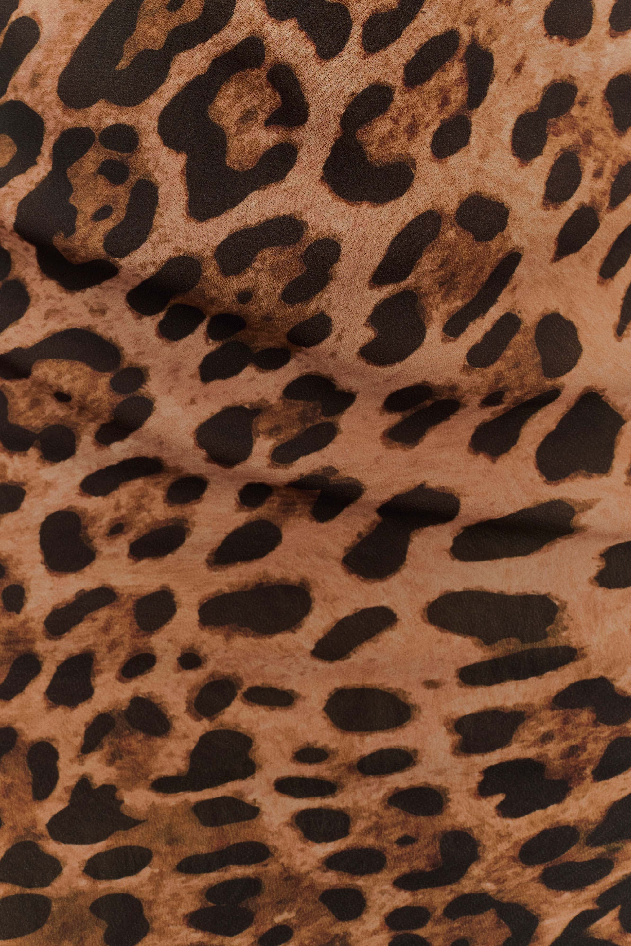 Breanna Strapless Chiffon Maxi Dress - Leopard Print - Image 5
