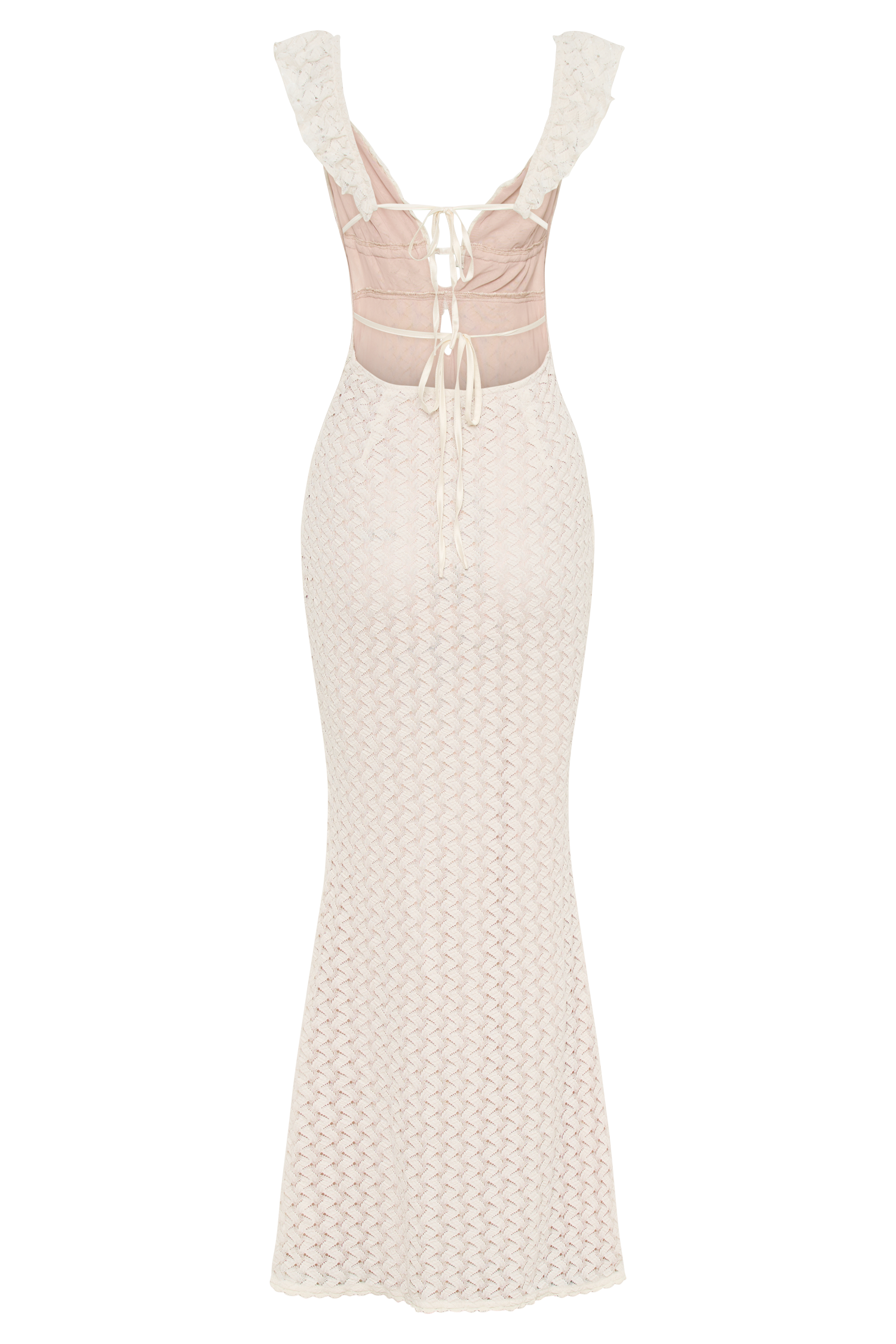 Ezra Lace Maxi Dress - Ivory - Image 6