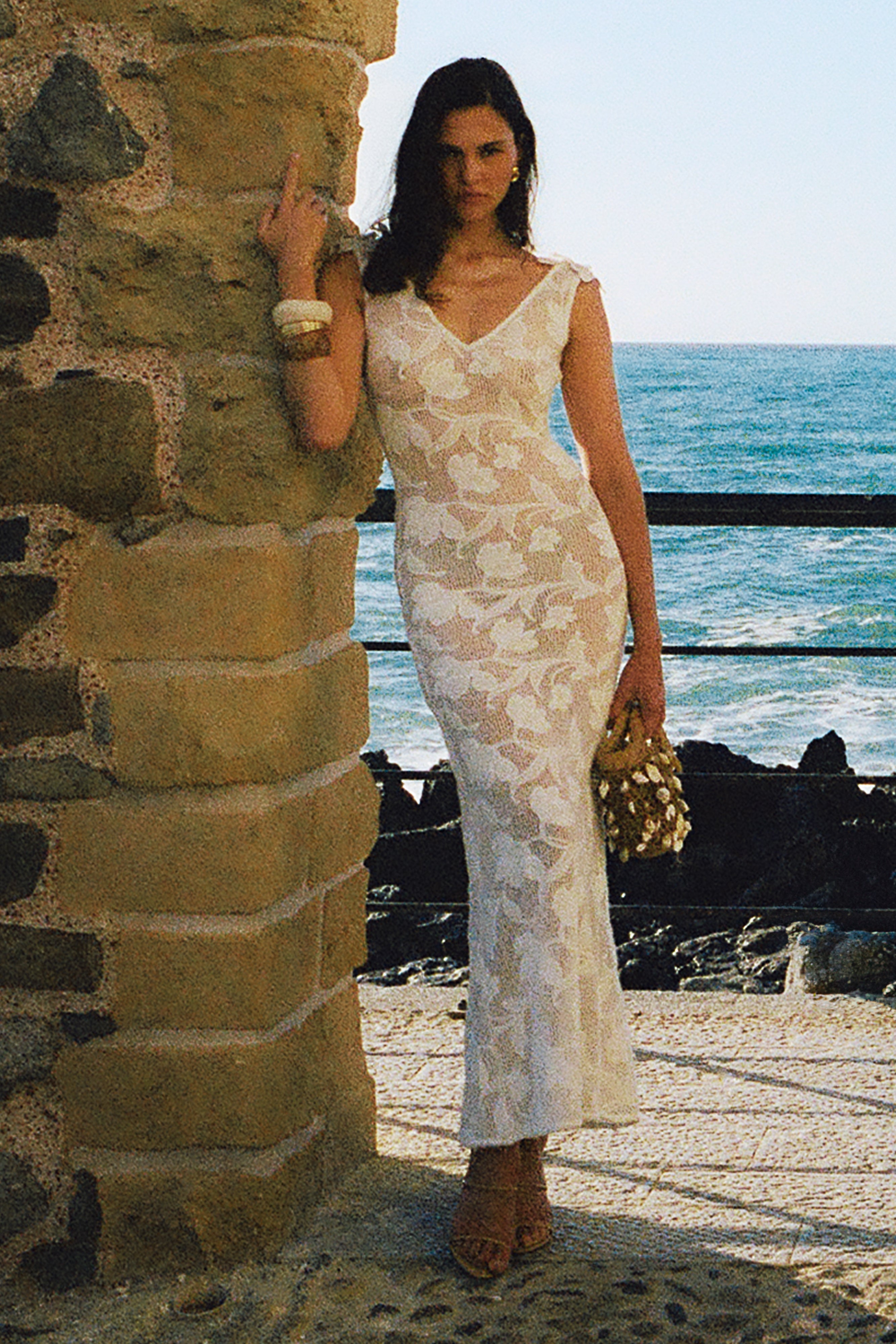 Cornelia Floral Sheer Maxi Dress - Ivory - Image 6