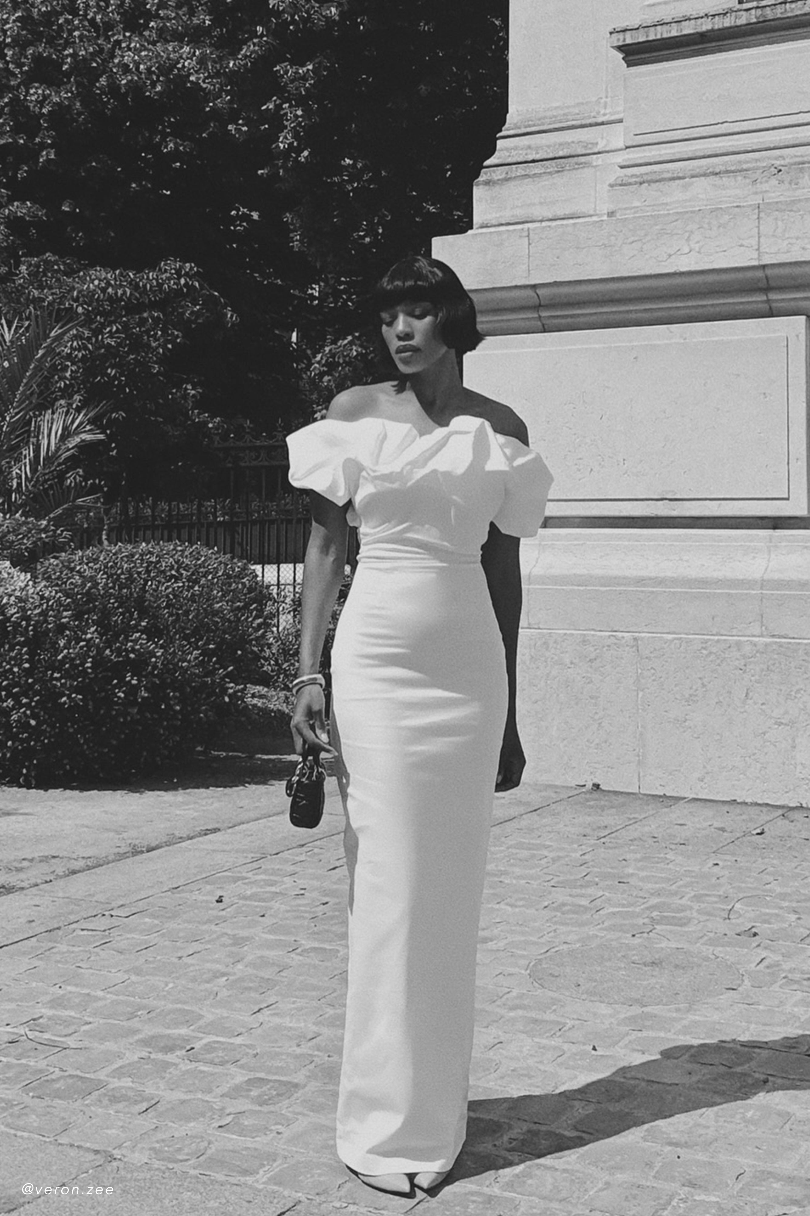 Sariya Sculptural Maxi Dress - White - Image 5